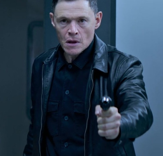 Black Leather Jacket Worn by Burn Gorman as Cormac
