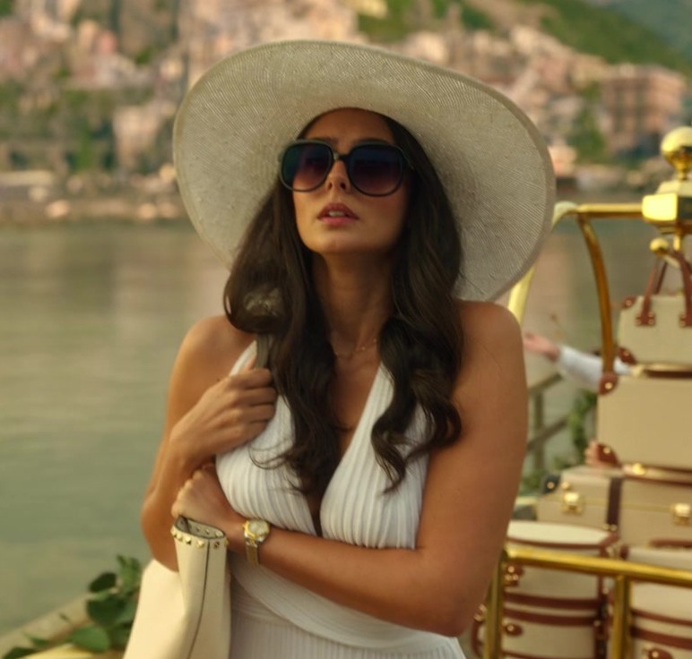 elegant wide-brimmed sun hat - Pardis Saremi (Leila) - Death and Other Details TV Show