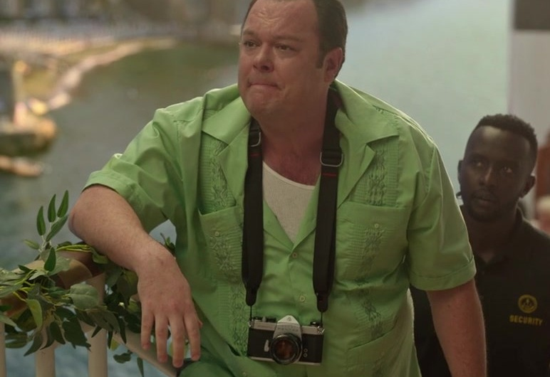 Vibrant Green Short Sleeve Shirt of Michael Gladis as Keith Trubitsky