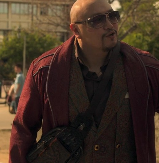 Alligator Leather Crossbody Bag of Jon Xue Zhang as Blood Boots