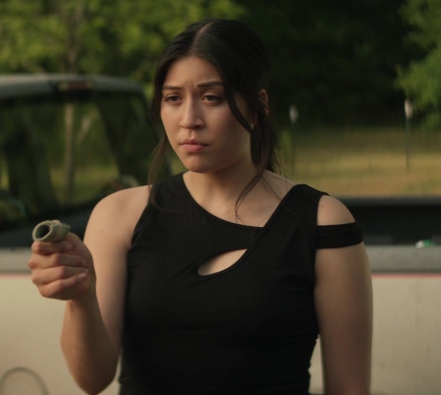 Worn on Echo TV Show - Black Keyhole Tank Top Worn by Alaqua Cox as Maya Lopez