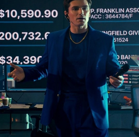 Blue Suit of David Witts as Mickey Garnett