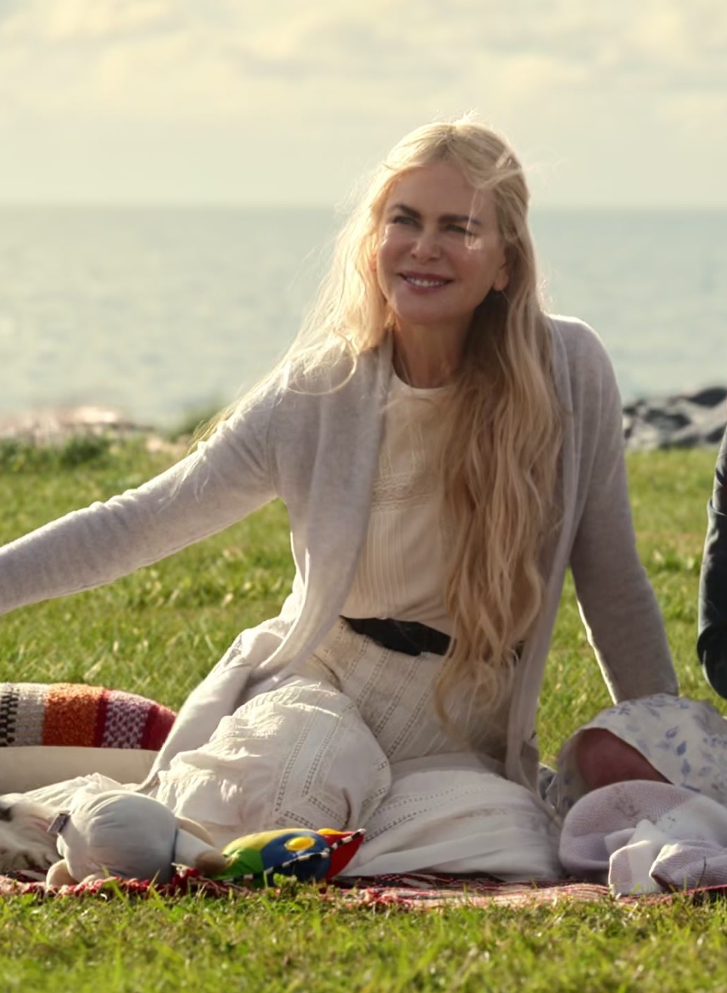 Worn on Aquaman and the Lost Kingdom (2023) Movie - Bohemian White Maxi Dress Worn by Nicole Kidman as Atlanna