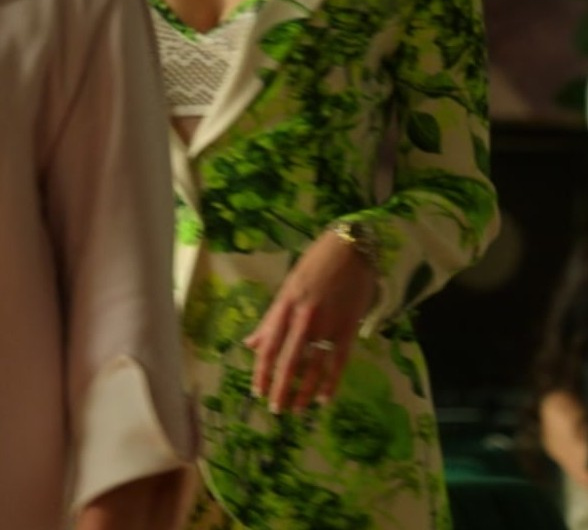 Green Floral Print Blazer and Pants Set Worn by Lauren Patten as Anna Collier