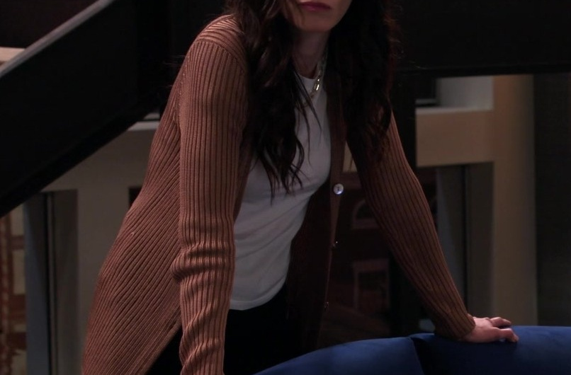 Slim-Fit Ribbed Cardigan of Abigail Spencer as Julia Mariano