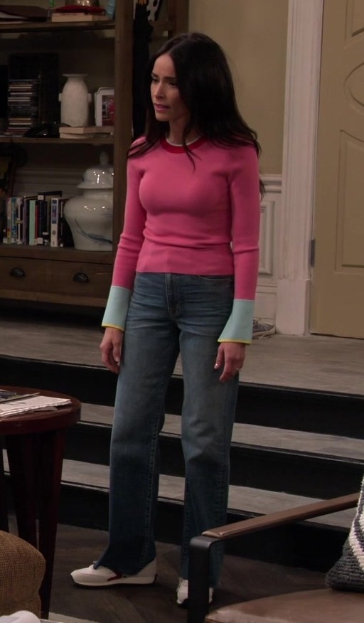 light wash blue straight leg jeans - Abigail Spencer (Julia Mariano) - Extended Family TV Show