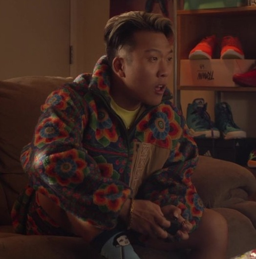 Floral Print Fleece Zip-Up Jacket of Joon Lee as TK Lee
