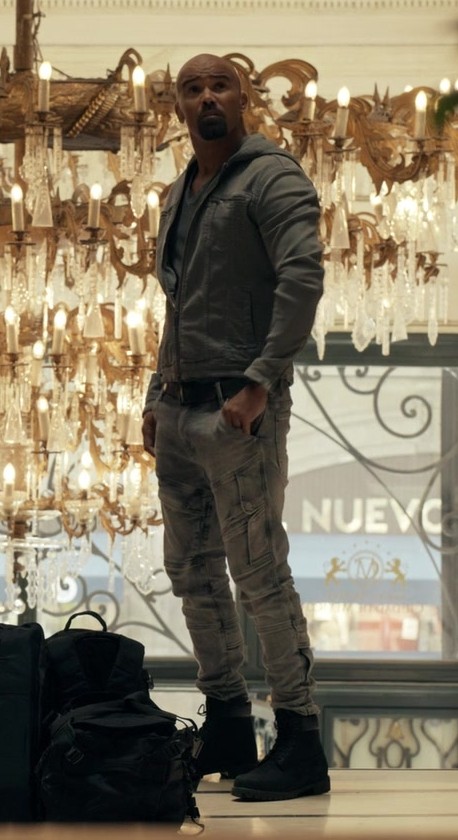 Grey Tactical Utility Cargo Pants Worn by Shemar Moore as Sergeant Daniel 'Hondo' Harrelson