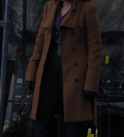 Rich Camel Wool Coat Worn by Maahra Hill as Marisa