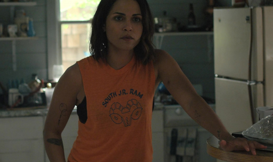 Orange Tank Top with South JR. Ram Logo Worn by Monica Raymund as Jackie Quiñones
