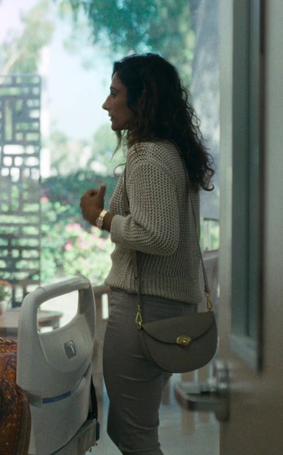 Worn on Expats TV Show - Grey Shoulder Bag of Sarayu Blue as Hilary Starr