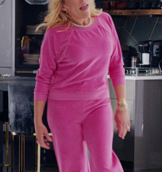 Worn on Mean Girls (2024) Movie - Rose Pink Trousers of Busy Philipps as Mrs. George