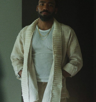 Worn on Mr. & Mrs. Smith TV Show - White Cardigan of Donald Glover as John Smith