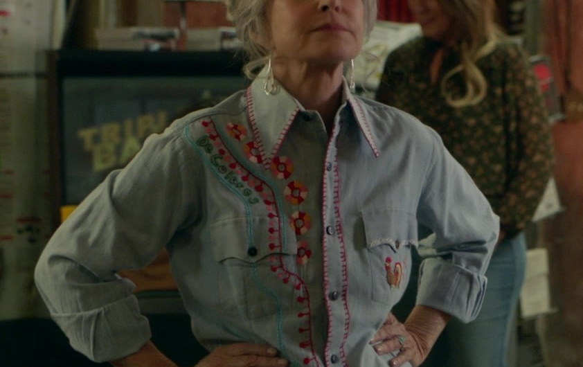 Embroidered Denim Chambray Shirt Worn by Annie Potts as Constance “Connie” Tucker