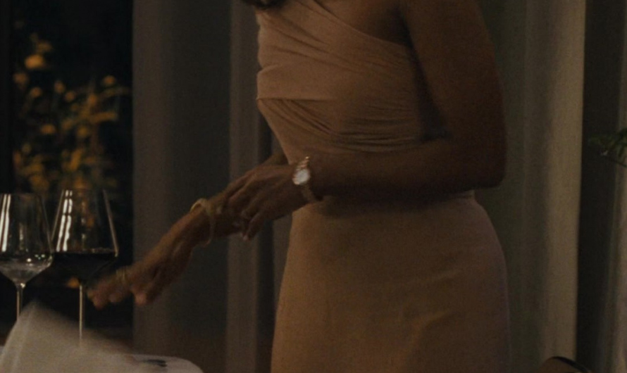 One-Shoulder Nude Jumpsuit Worn by Sarayu Blue as Hilary Starr