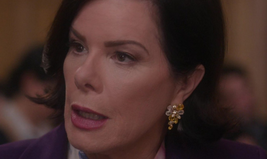 Floral Gemstone Cluster Earrings of Marcia Gay Harden as Margaret