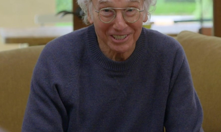 Classic Navy Crewneck Sweater of Larry David