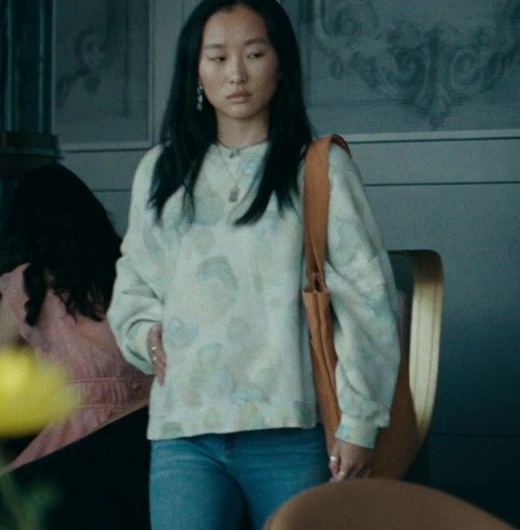 Watercolor Flowers Crewneck Sweatshirt of Ji-young Yoo as Mercy Cho