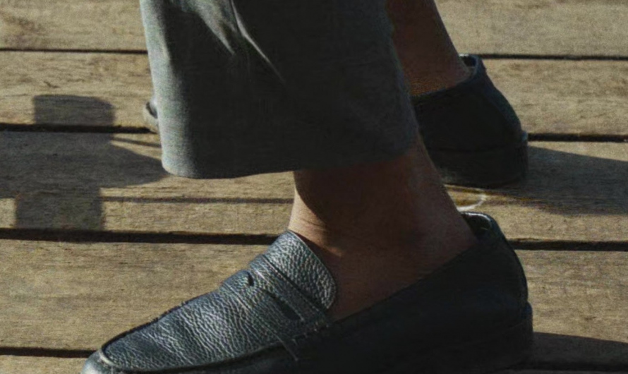 Black Leather Slip-On Loafers Worn by Donald Glover as John Smith