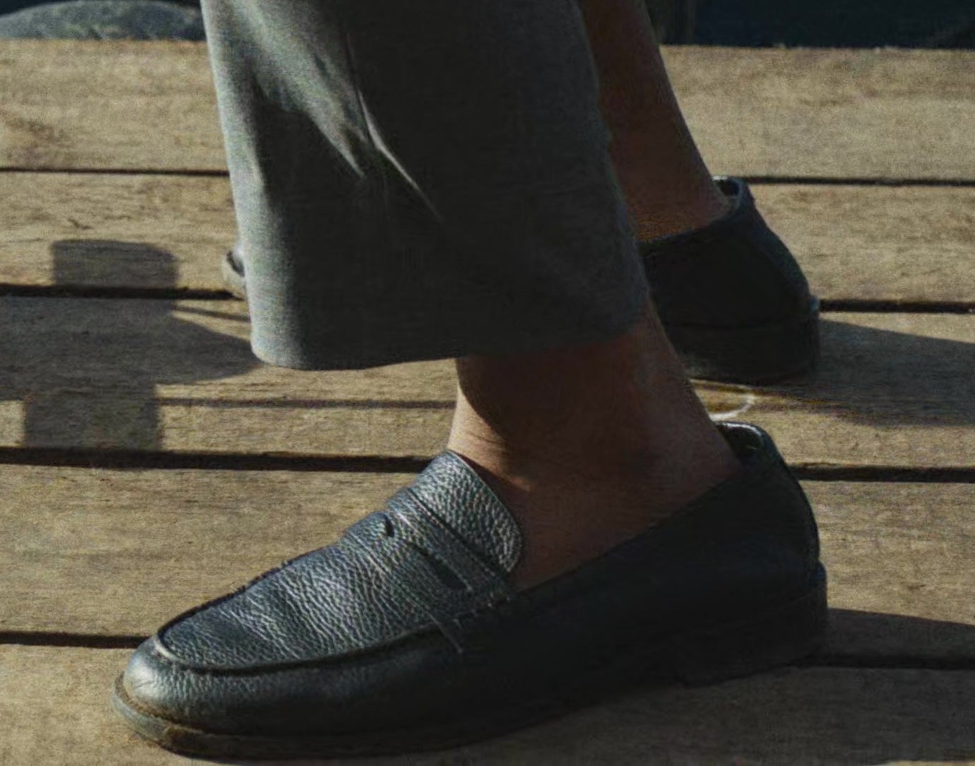 Worn on Mr. & Mrs. Smith TV Show - Black Leather Slip-On Loafers Worn by Donald Glover as John Smith