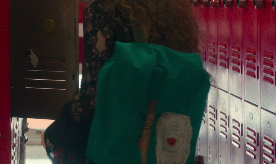 Teal Canvas Backpack with Embroidered Patches of Kathryn Newton as Lisa Swallows