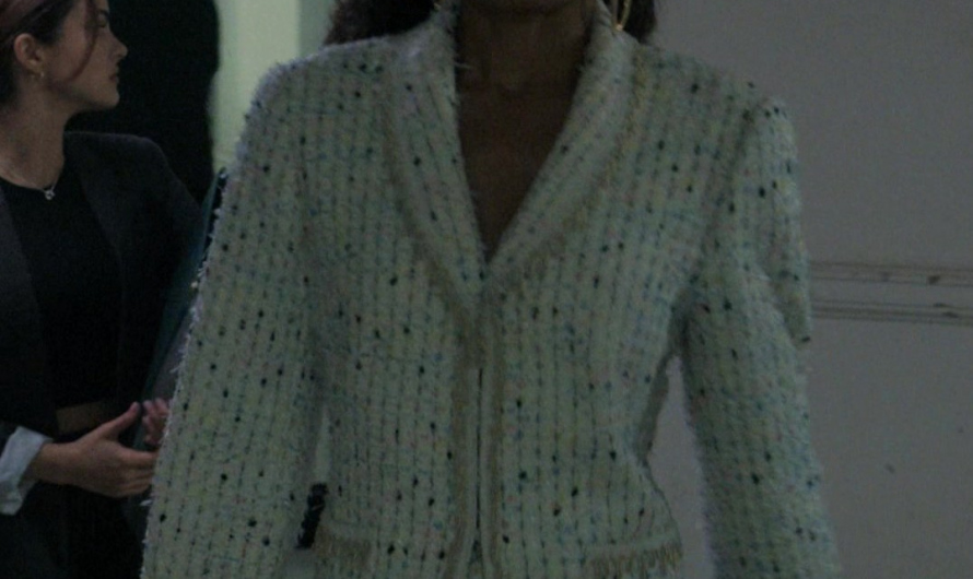 Tweed Suit Jacket and Mini Skirt of Fola Evans-Akingbola as Renee