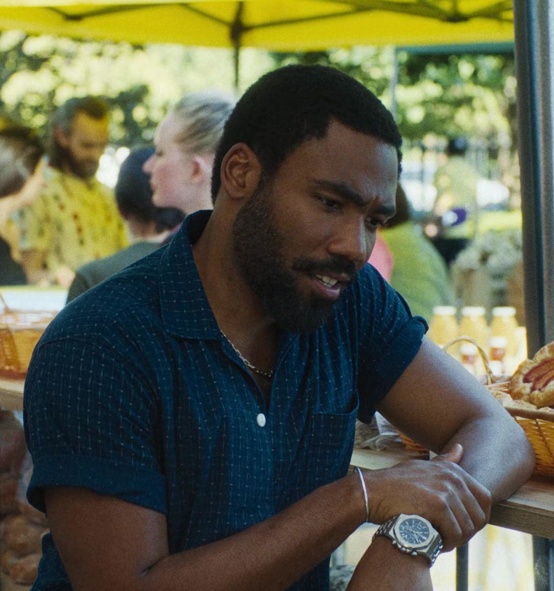 Silver Chronograph Watch of Donald Glover as John Smith