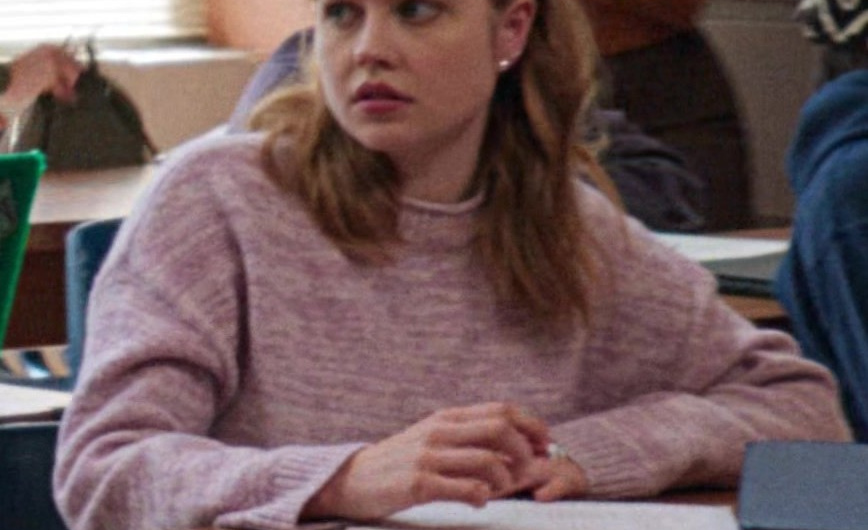 Dusty Rose Knit Sweater Worn by Angourie Rice as Cady Heron