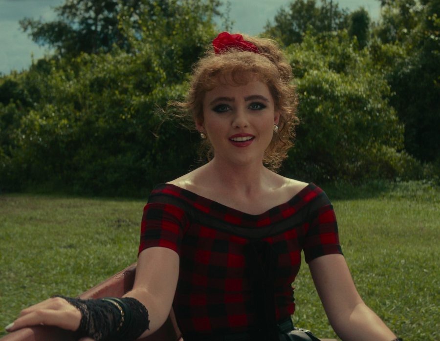 Red and Black Plaid Top of Kathryn Newton as Lisa Swallows