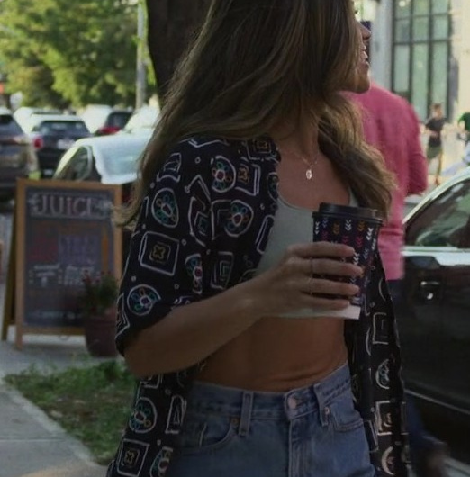 Geometric Pattern Crop Shirt Worn by Gina Rodriguez as Mack
