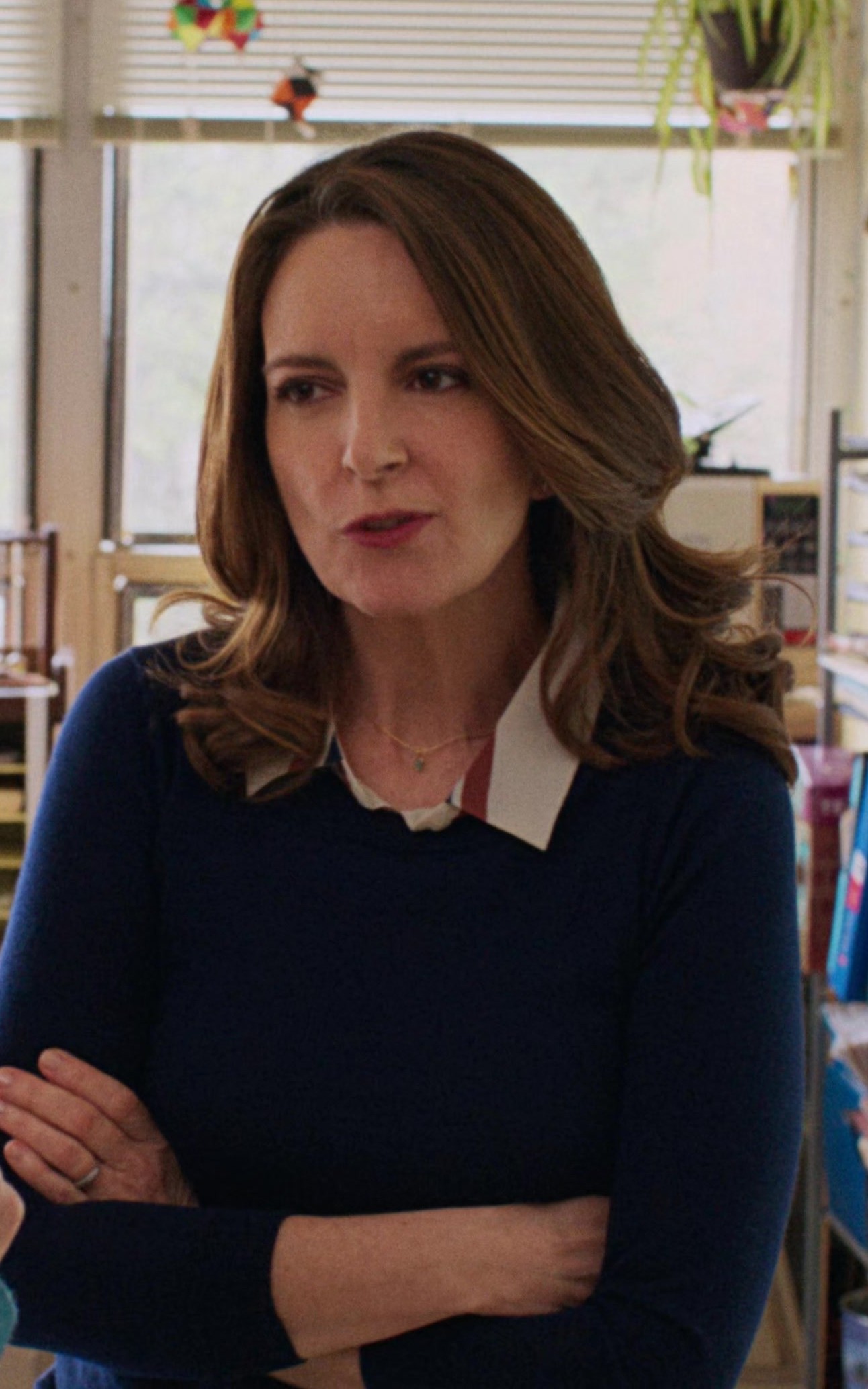 Blue Jumper of Tina Fey as Ms. Norbury