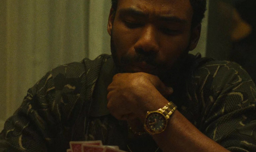 Luxury Gold-Plated Stainless Steel Watch Worn by Donald Glover as John Smith