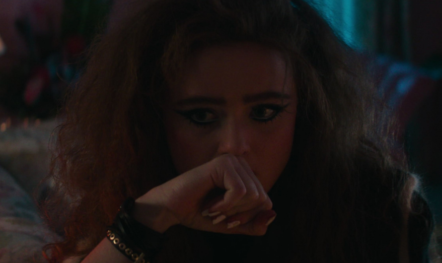 Black Leather Cuff Bracelet with Gold Stud Accents of Kathryn Newton as Lisa Swallows