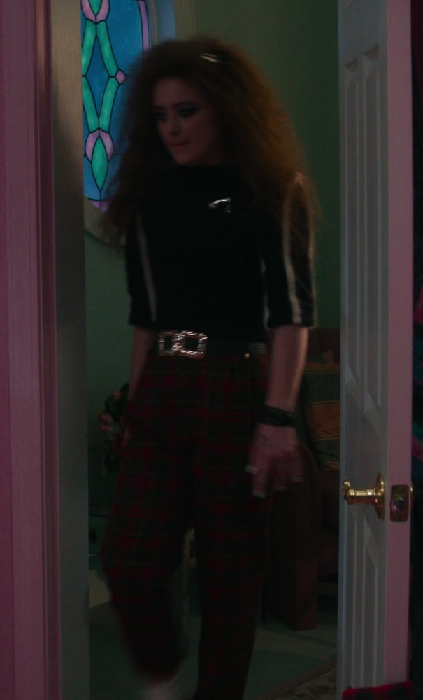 black and red plaid pants - Kathryn Newton (Lisa Swallows) - Lisa Frankenstein (2024) Movie