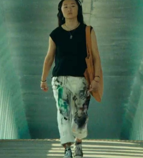 Splash Print Pants Worn by Ji-young Yoo as Mercy Cho