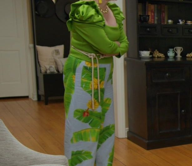 Green Flat Sandals with Fringe Detail Worn by Susie Essman as Susie Greene