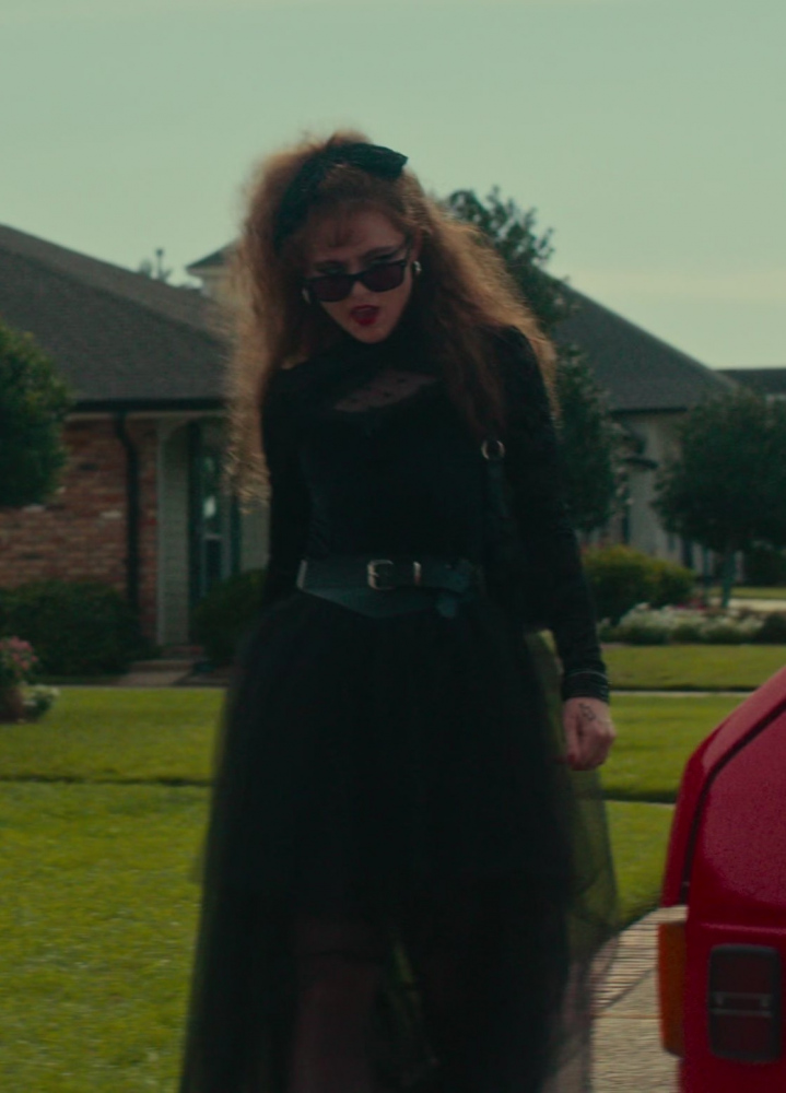 goth-inspired lace-trimmed midi dress - Kathryn Newton (Lisa Swallows) - Lisa Frankenstein (2024) Movie