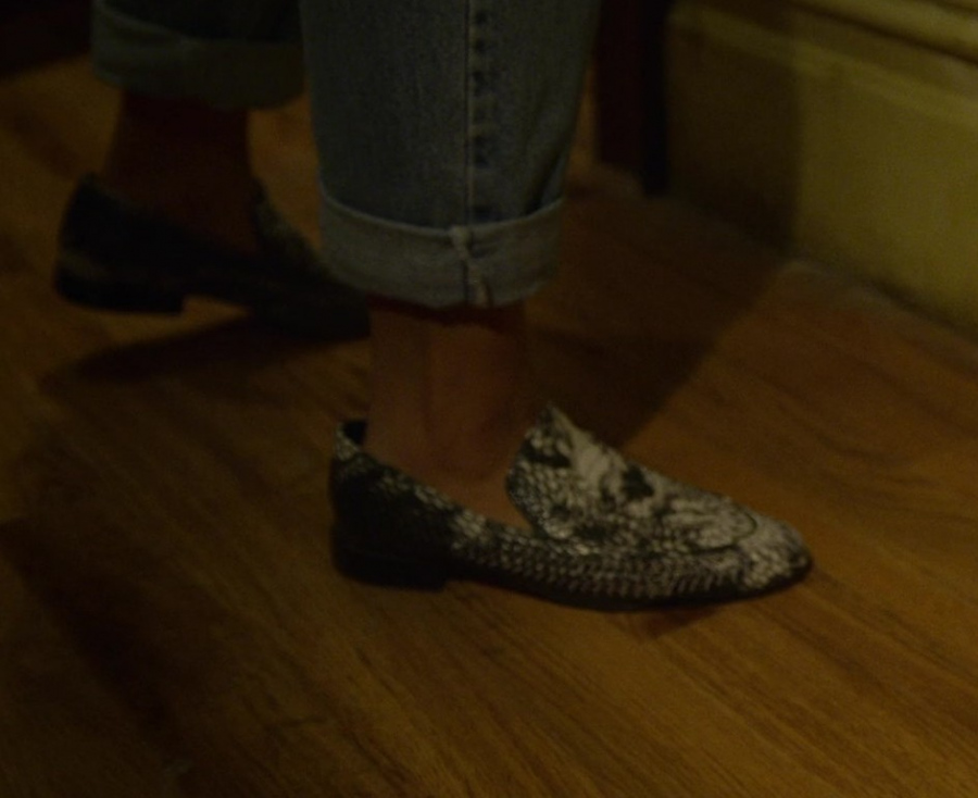 Snake-Print Leather Loafers of Gina Rodriguez as Mack