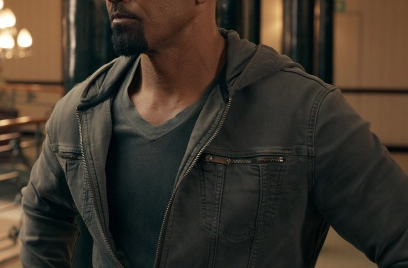Grey Hooded Denim Jacket of Shemar Moore as Sergeant Daniel ‘Hondo’ Harrelson