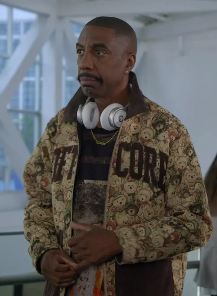 Teddy Bear Print Jacket Worn by J. B. Smoove as Leon Black from Curb Your Enthusiasm TV Show