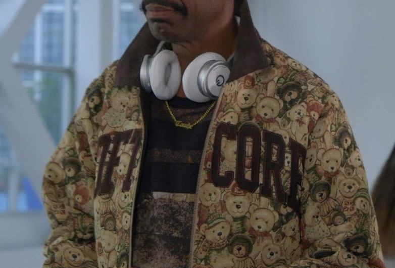 Teddy Bear Print Jacket Worn by J. B. Smoove as Leon Black