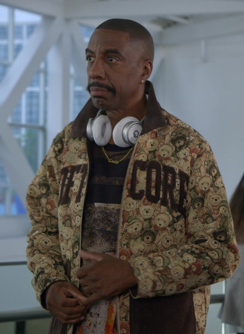 Teddy Bear Print Jacket Worn by J. B. Smoove as Leon Black