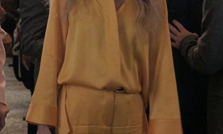 Mustard Dress Pants of Lena Olin as Catherine Laroche