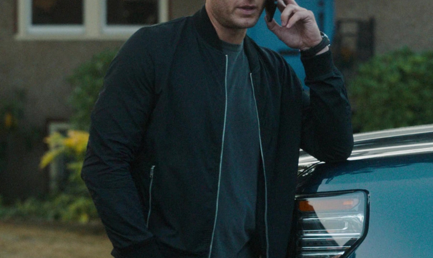 Black Bomber Jacket Worn by Justin Hartley as Colter Shaw