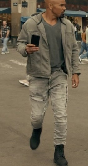 Black Suede Lace-Up Ankle Boots Worn by Shemar Moore as Sergeant Daniel ‘Hondo’ Harrelson