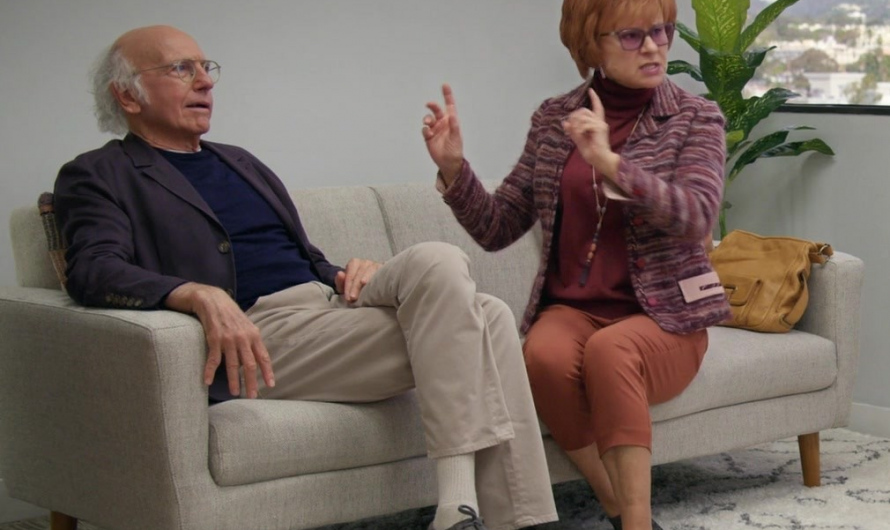 Low-Top Grey Suede Lace-Up Shoes of Larry David