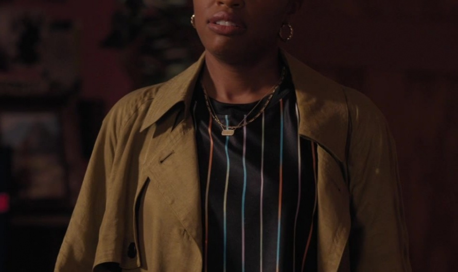 Rainbow Stripe Cross Court Tie Up Back Tank Worn by Travina Springer as Kylie