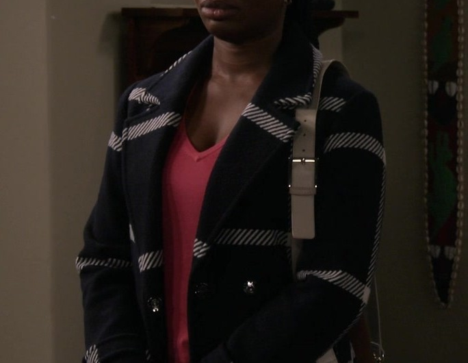 Plaid Wool Coat of Folake Olowofoyeku as Abishola