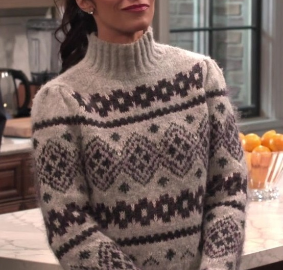 Fair Isle Pattern High Neck Sweater of Abigail Spencer as Julia Mariano