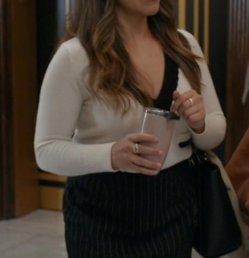 Black Pinstripe Mini Skirt of Gina Rodriguez as Nell Serrano